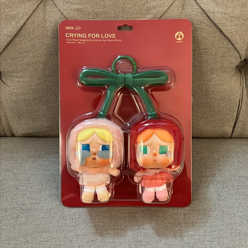 PopMart Crybaby Crying For Love Series -
Plush Pendant (Love You Cherry Much)